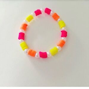1 Homemade Preppy Clay bead Bracelet | stretchy string.